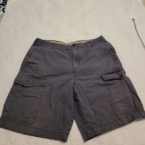 Gray Izod men's ripstop cargo shorts size 34